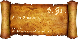 Vida Zsanett névjegykártya