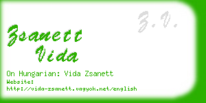 zsanett vida business card